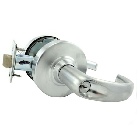 Schlage Commercial Entry Sparta Lever C Keyway, 2-3/4" Deadlatch, ANSI Strike Satin Chrome ALX53PSPA626
